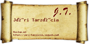 Jári Tarzícia névjegykártya